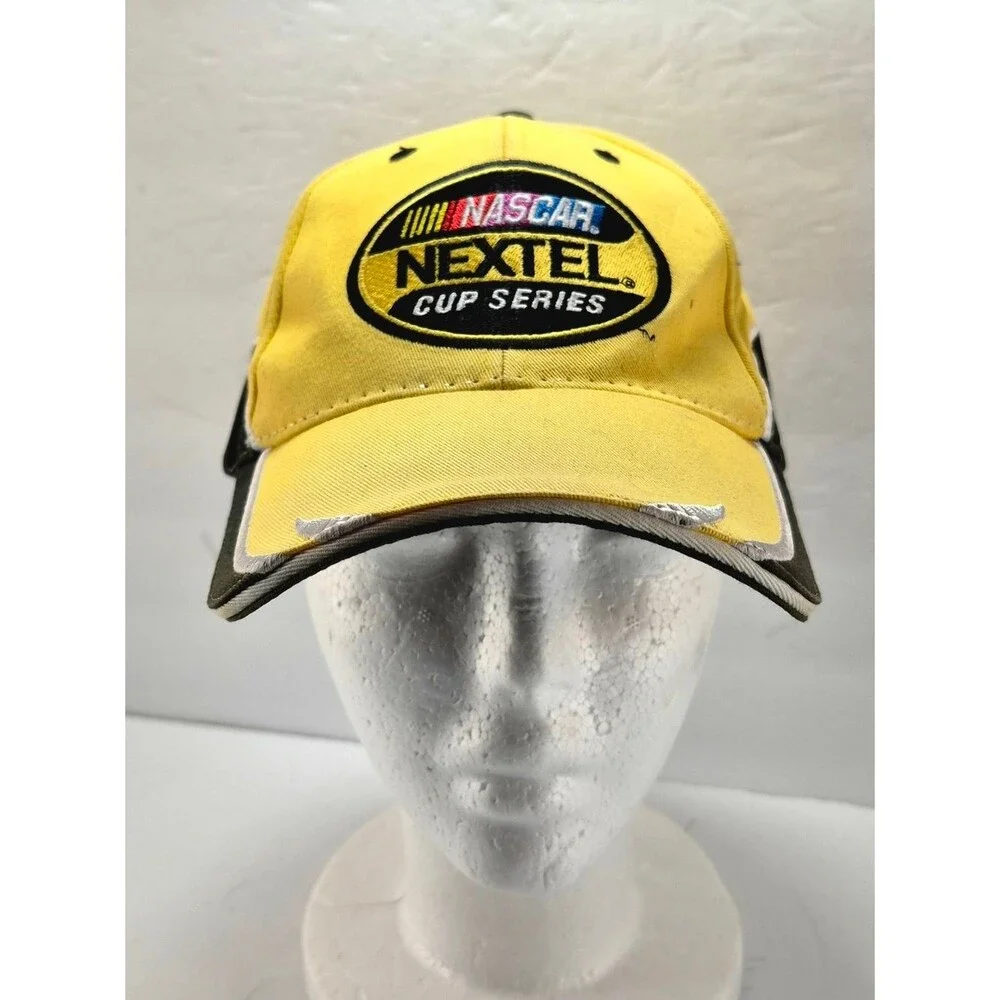 NWOT NASCAR Nextel Cup Series Hat Yellow Black ISC Motorsports Vintage Racing Ca